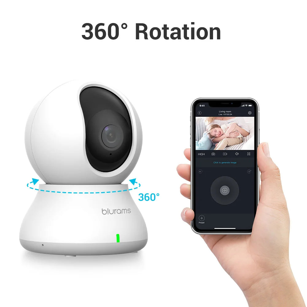 NEW Arrivals 1-4PCS Set 5G Family Baby Monitor Camera 2K HD Home Security Camera with Motion Detection and Two-Way Audio, Easy Setup, Clear Day & Night Vision Home Safety Supplies Protection
