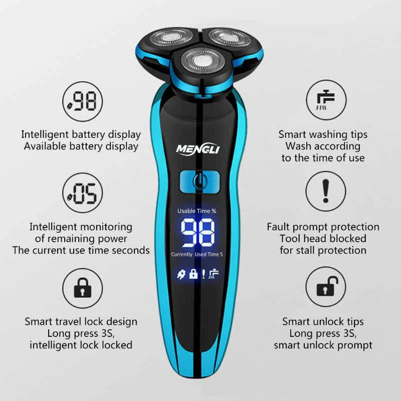 NEW Arrivals Gift for Husband Lover Electric Razor Set Electric Shaver Body Hair Cutting Shaving Machine for Men Women Clipper Rotary Beard Trimmer Waterproof Hair Sets Accessories Hair Care Supplies