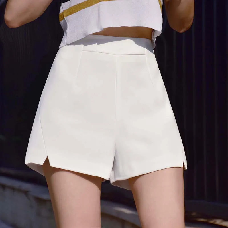 NEW Arrivals S-5XL Solid Women Mini Shorts High Waits Zipper Fly All-match Outwear Sexy Female Leisure Bottom Korean Style Young Lady Chic