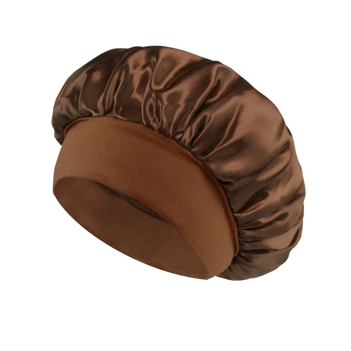 NEW Arrivals 13 Colors Soft Silk Satin Lined Bonnet Large Satin Hair Bonnet Household Sleep Shower Cap Hair Wrap Cover for Long Hair Ladies Beauty Salon Spa Tools Women Hair Care Accessories