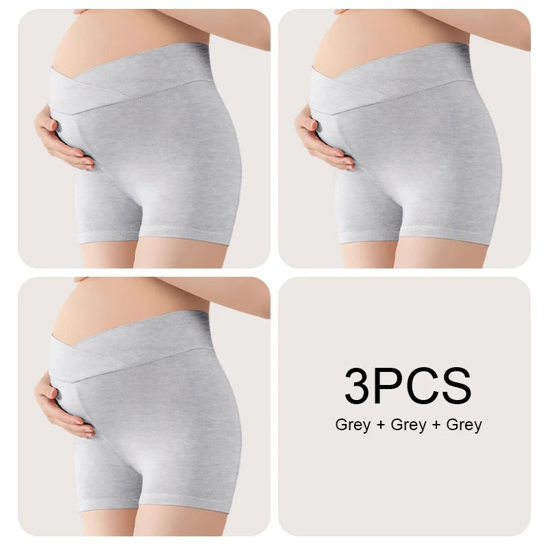 NEW Arrivals M (40-55 KG XL (63-75KG) 3PCS Set Pregnant Pants Shorts Push Up Panties for Pregnant Woman Belly Support Safety Pants Maternity Underwear Plus Size Panties
