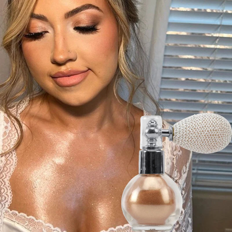 Waterproof Spray Liquid Highlighter Shiny Face Contour Cosmetic Glitter Diamond Body Bronzer Spray Highlight Illuminator Makeup