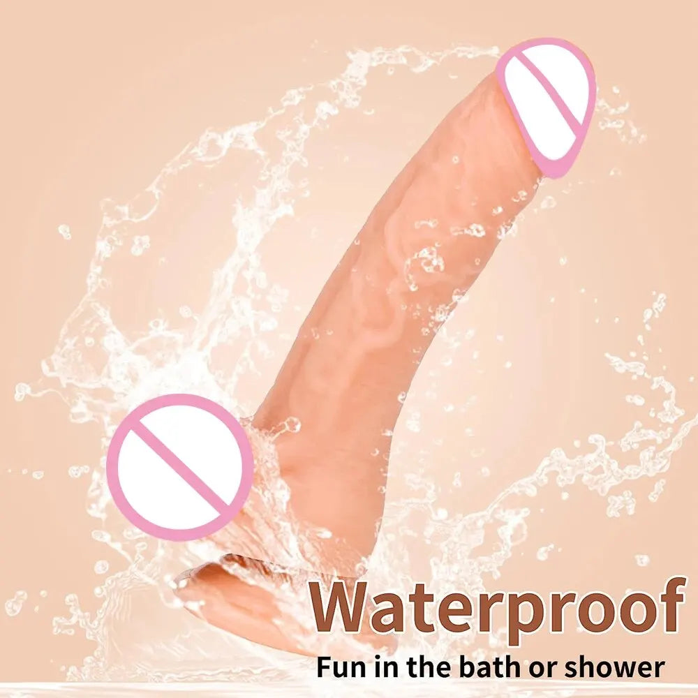 7.1 Inch Realistic Dildo Feels Like Skin Body-Safe Material G Spot Stimulator Dildos with Strong Suction Cup Sex Toys for Women