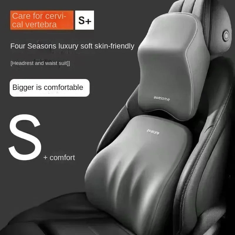 NEW Arrivals Car Lumbar Back Support Headrest Neck Pillow Memory Foam Lumbar Pillow Universal Soft Neck Pillows Cushion Car Seat Cushion