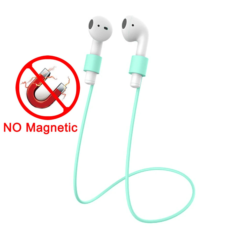 Soft Silicone Anti Lost Magnetic Rope Earphones for Apple Air Pods 2 1 3 Air Pods Pro Bluetooth Wireless Headphone Earbuds Strap