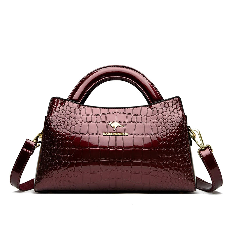 NEW Arrivals Australian Kangaroo Luxury Brand Alligator PU Leather Shoulder Crossbody Bag Clutch Hand Bags for Women Handbags New Style Luxury Bags