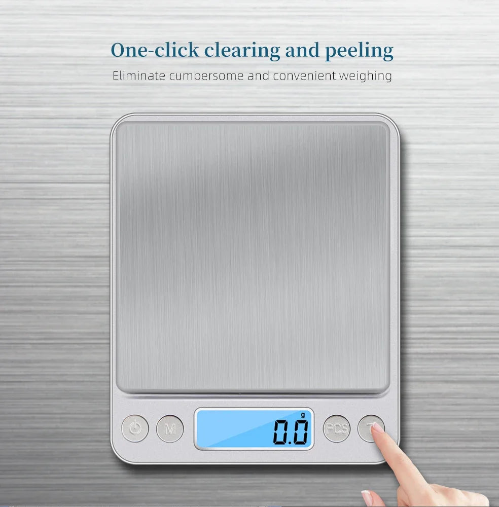 3Kg/500G 0.01g Electronic Digital Kitchen Scale Precision Scales Jewelry Weighing For Food Diet Postal LCD Electronic Balance Measuring Kitchen Food Supplies Home Devices Products 