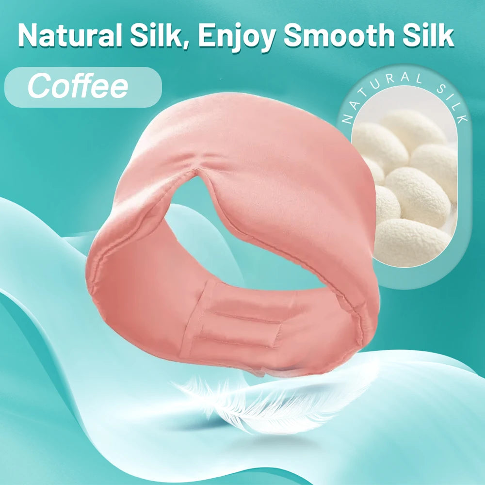 NEW Arrivals 8 Colors Soft 100% Silk Sleeping Mask Blocking Light Eye Cover Mask Outdoor Travel Hotels Airplane Sleep Mask Natural Mulberry Silk Smooth Eyepatch Mask