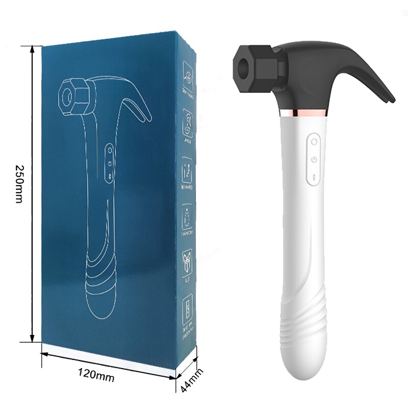 HESEKS 4 IN 1 Love Hamma Vibrator For Women Adult Clitoris Stimulation G Spot Dildo Hammer Shape Vibrator Sex Toy For Women