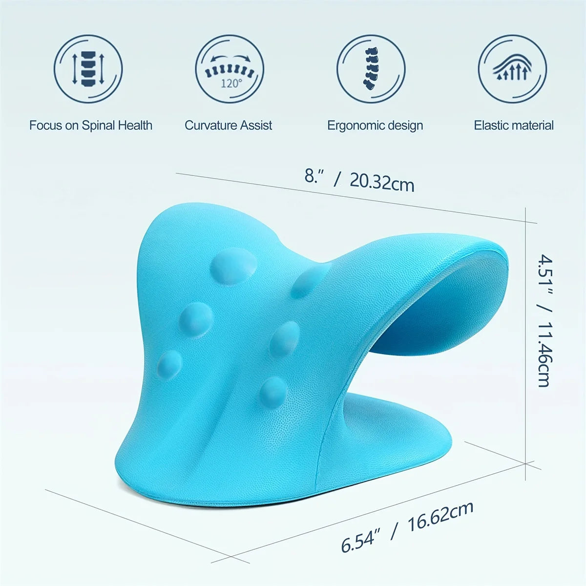 NEW Arrivals 3 Colors C-Shaped Pillow Neck and Shoulder Relaxer, Cervical Traction Device for TMJ Pain Relief and Cervical Spine Alignment, Chiropract Therapy