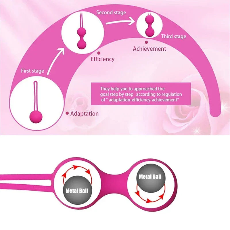 3 in 1 Vaginal Balls Erotic Silicone Geisha Balls Kegel Tightening Exercise Love Egg Adult Sex Toys for Woman Sex Shop