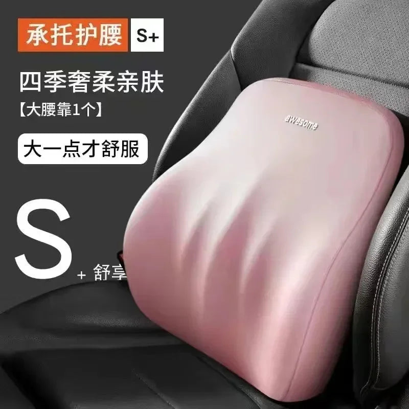 NEW Arrivals Car Lumbar Back Support Headrest Neck Pillow Memory Foam Lumbar Pillow Universal Soft Neck Pillows Cushion Car Seat Cushion