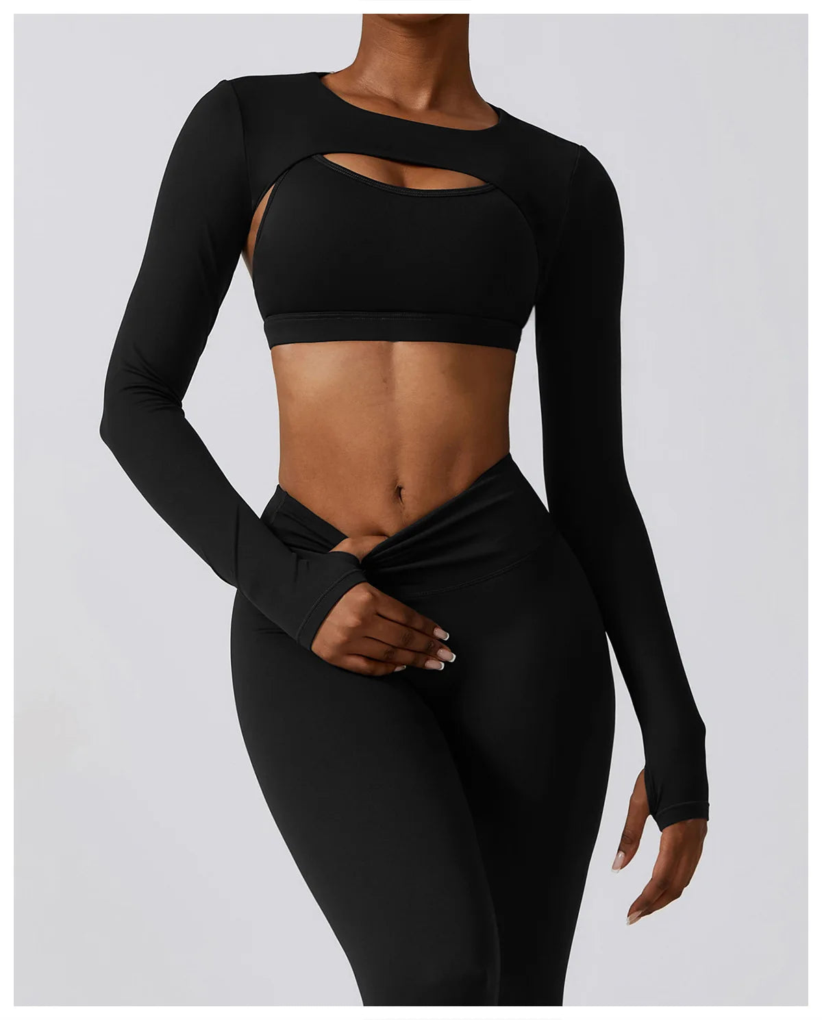 NEW S-XL 4 Colors Women Crop Tops Long Sleeve Breathable Running T-Shirts Gym Sports Top with Pad Yoga Shirts Fitness Workout Yoga Clothing Sets
