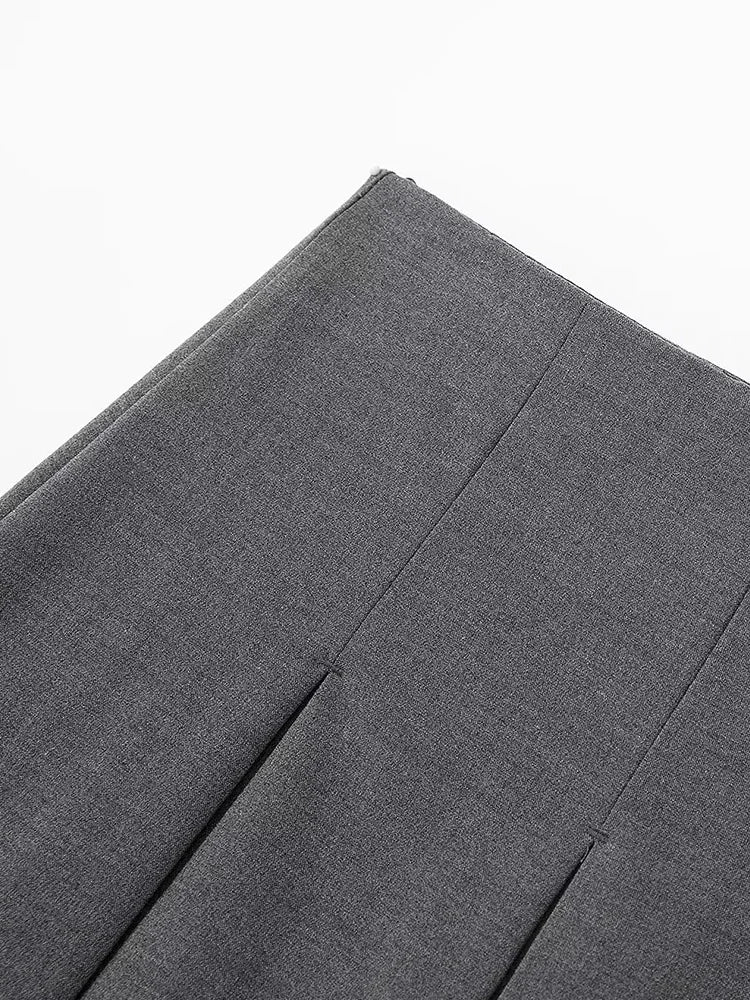 Willshela Women Fashion Solid Pleated Side Zipper Skirts Shorts Vintage High Waist Female Chic Lady Shorts