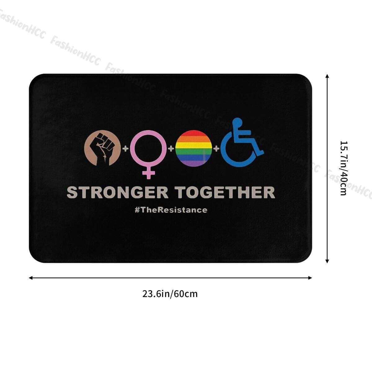 LGBT Non-slip Doormat Bath Mat Stronger Together Floor Carpet Welcome Rug Home Decorative