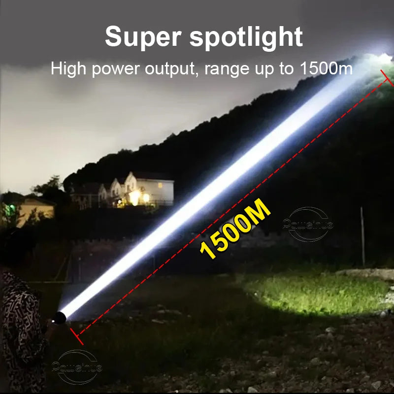 NEW Arrivals Top Quality 600000LM LED Scuba Dive Flashlight Super Bright Professional Diving 500M Underwater Lantern IPX8 Waterproof Fishing Flash Light Water Sports Supplies