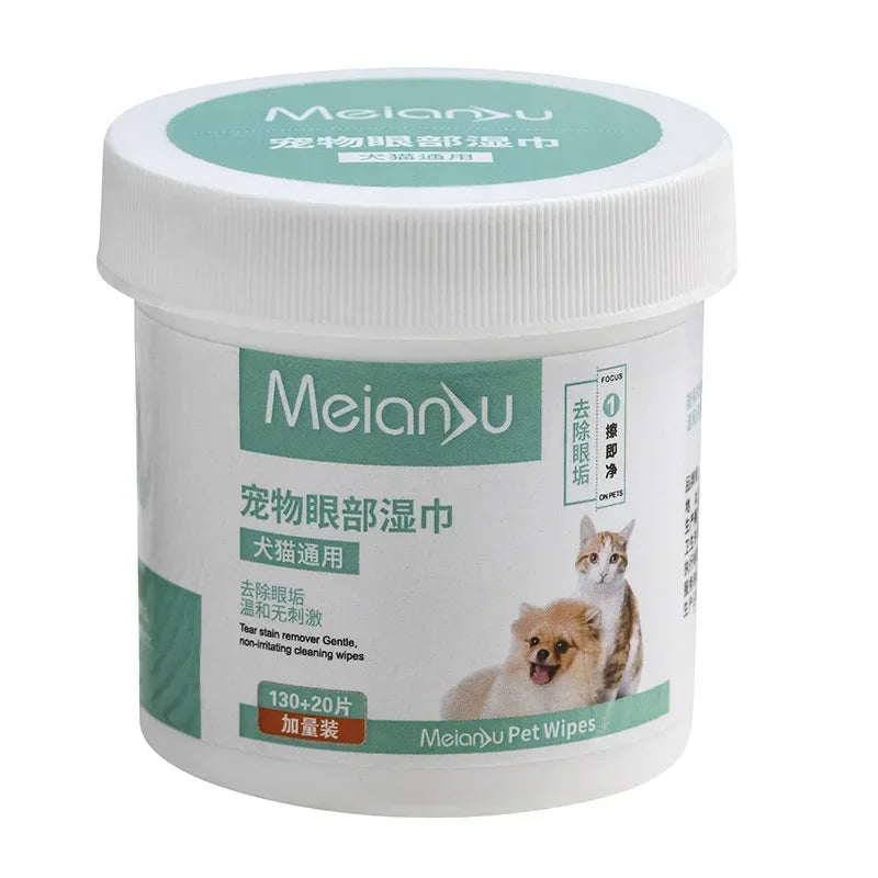 NEW Arrivals 5 Box Set Pet Ears/Eyes Wipes, Dog and Cat Eye and Ear Cleaning and Stain Removal Wipes, Puppy and Kitten Grooming Wipes Pets Cleaning Supplies