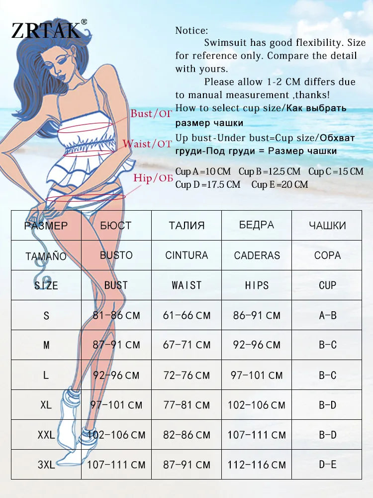 ZRTAK Sexy Swimsuit Bikinis Women Swimwear High Cut Bathing Suit Push Up Biquinis Bandage Beachwear Solid Bikini Sets