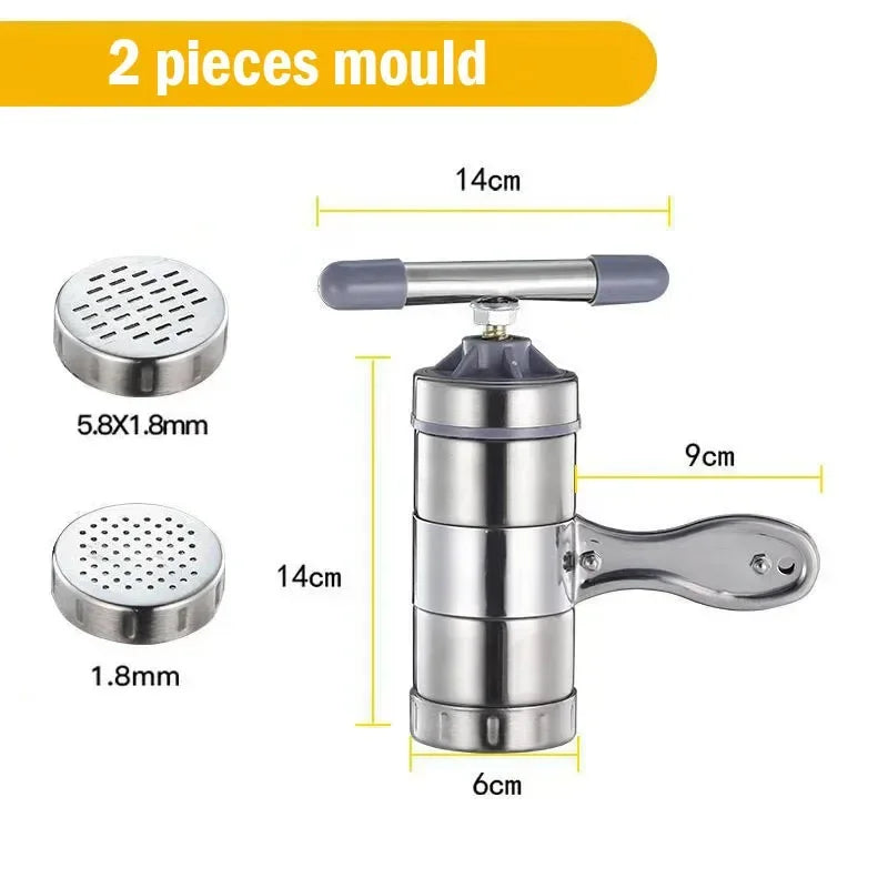 NEW Set Alloy Steel Noodle Maker With 5 Models Manual Noodles Press Pasta Machine Kitchen Tools Vegetable Fruit Juicer Cutter Slicer Home Kitchenware Accessories Cooking Tools Sets