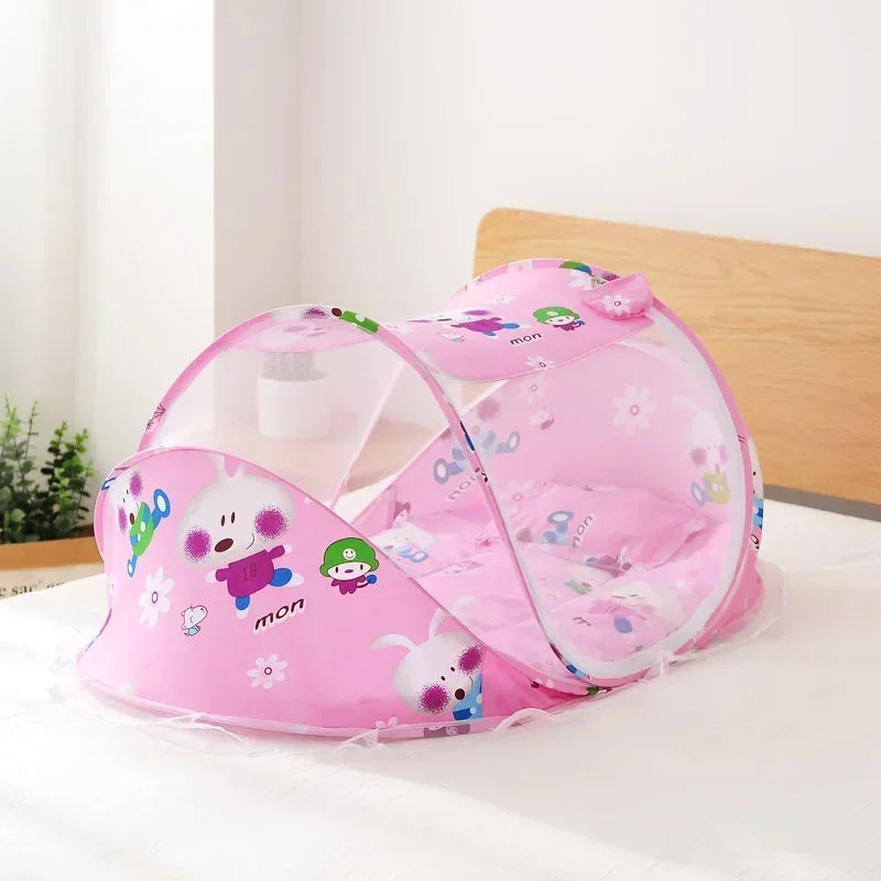 NEW Arrivals 0-3Years 6 Colors Portable Foldable Baby Netting Newborn Sleep Bed Travel Baby Mosquito Nets Travel Bed Netting Play Tent Children Mosquito Insects Flies Protection Net