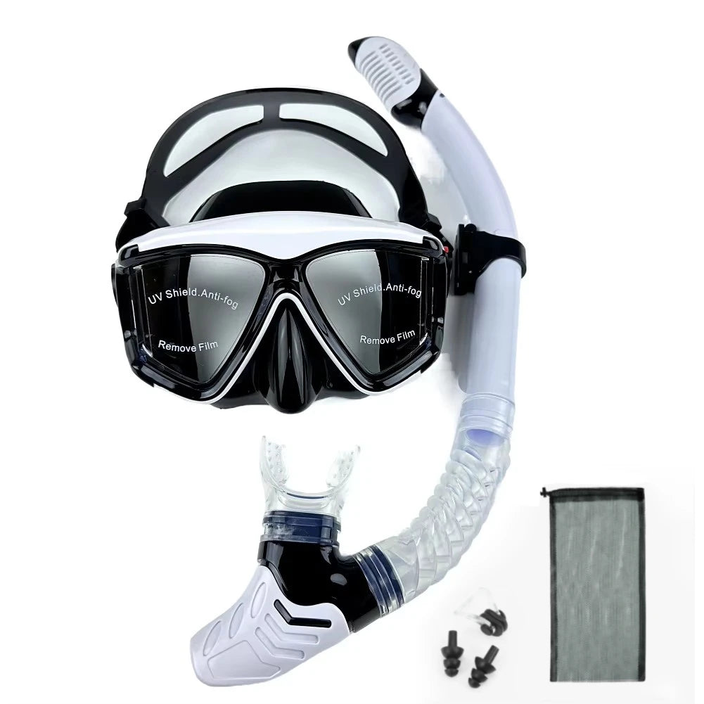 NEW Arrivals 8 Colors Professional Scuba Diving Mask Snorkeling Suit Adult Silicone Skirt Anti-Fog Goggles Swimming Water Pool Beach Diving Accessories Sports Supplies