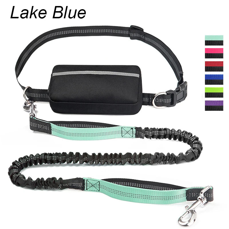 NEW Arrivals 2 in 1 Set Multifunctional Sports Waist Bag Extended Hands Free Leash Adjustable for Dog Outdoor Walking Hiking and Leash Pet Running Leash with Waist Bag Pets Supplies