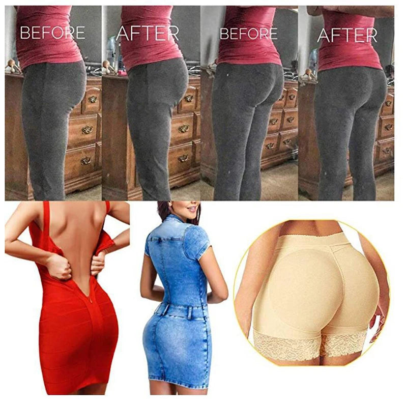 Women's Underwear Fake Buttock Body Shaper Padded Seamless Panties Panty Sexys Hip Enhancer High Waist Tummy Control Short