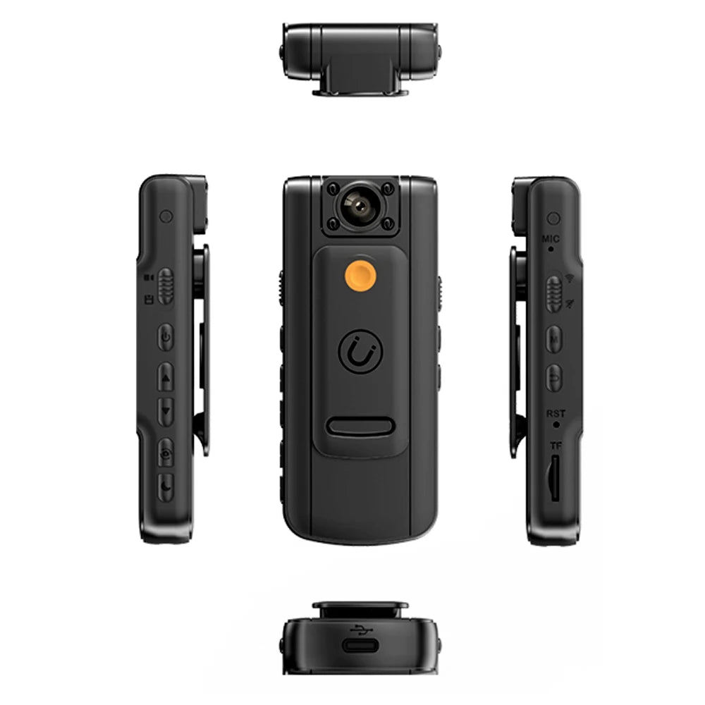 NEW Arrivals 4K 1080P HD WIFI Mini Camera Handheld Back Clip Police Cam Law Enforcement IR Night Vision Smart Portable Camera Car Recorder Accessories Devices Electronics Products