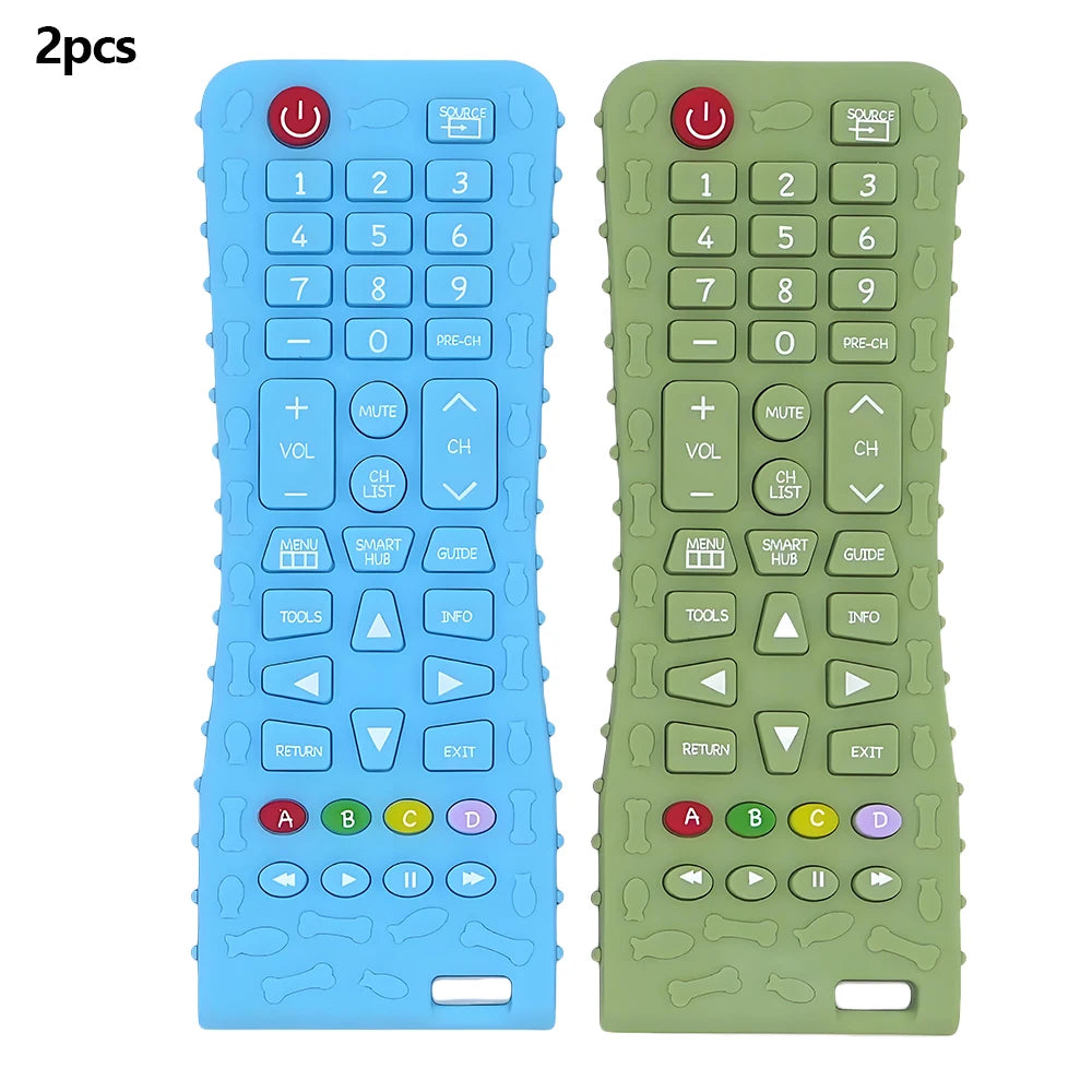 NEW Arrivals 4PCS Set New Baby Teethers Remote Control Modeling Silicone Teething Training Toys Children's Sensory Educational Toys Gift Sets