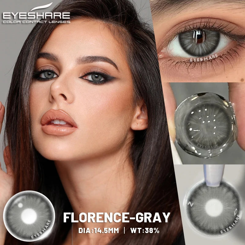 15 Colors/Styles 1 Pair New Natural Color Contact Lenses Brown Lenses Beauty Fashion Gray Pupils Lens Blue Lenses with High Quality Lens Eyewear Accessories Beauty Salon Supplies