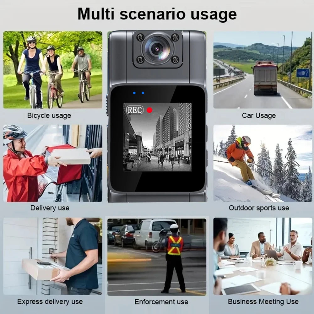 NEW Arrivals 4K 1080P HD WIFI Mini Camera Handheld Back Clip Police Cam Law Enforcement IR Night Vision Smart Portable Camera Car Recorder Accessories Devices Electronics Products