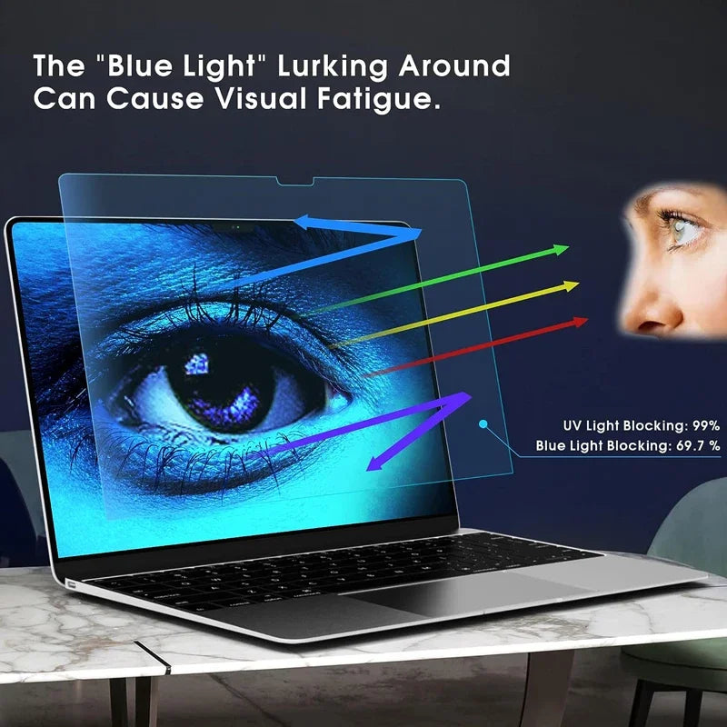 Screen Protector Blue Light Filter for MacBook Air 13 14 15 16 M1 M2 Pro Max Soft Laptop Film