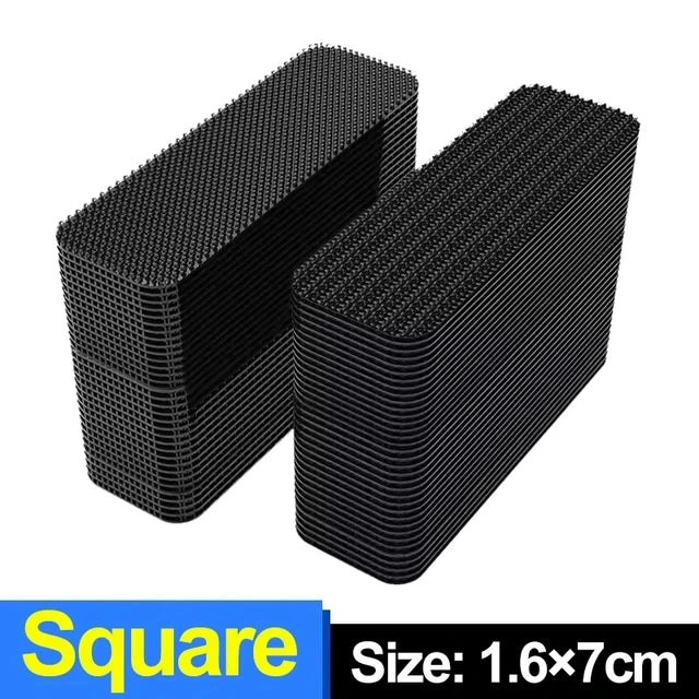 NEW Arrivals 100PCS Set Super Strong Sewing Double Sided Carpet Fixing Sticker Self Adhesive Car Carpet Fixed Patch Fastener Sheets Sofa Floor Foot Mats Anti Skid Grippers