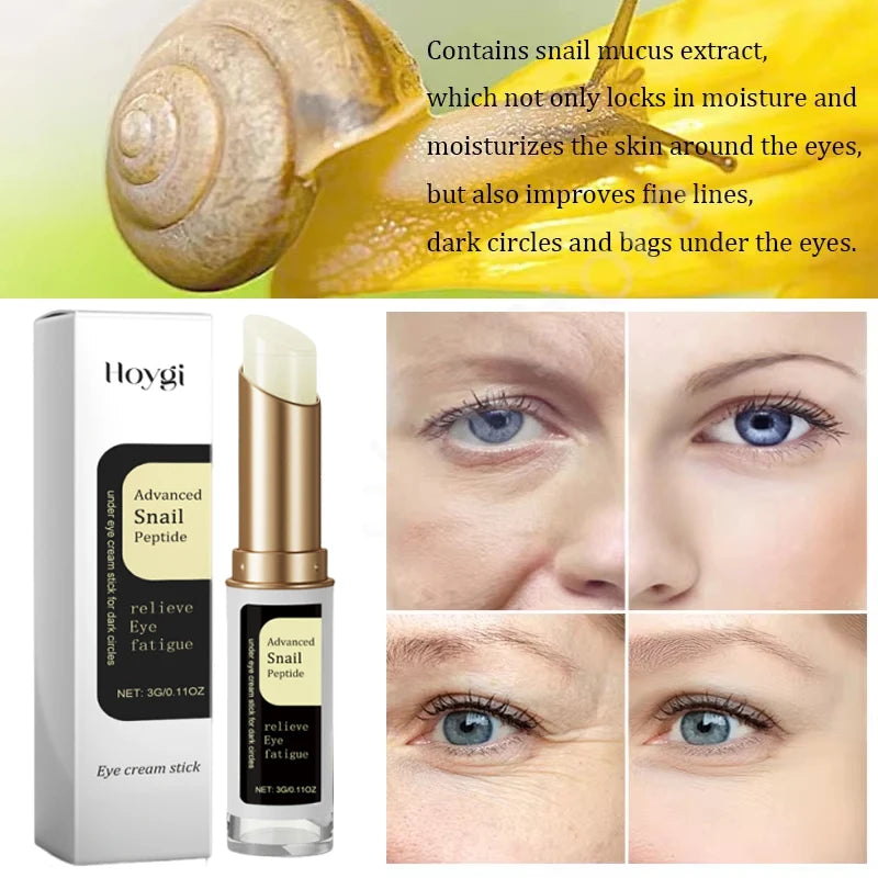 NEW 5PCS Set Snail Eye Cream Stick Collagen Fade Fine Lines Wrinkle Lightening Dark Circles Firming Eye Bags Puffiness Moisturizing Eye Cream Women Beauty Salon Supplies