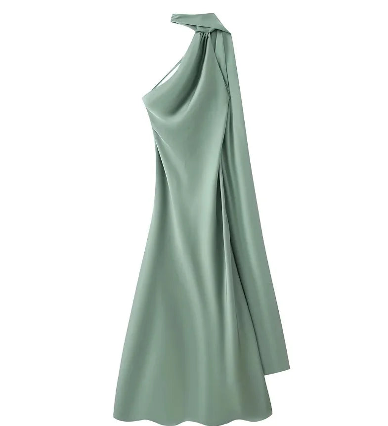 Luxury Satin Ribbon Halter Long Dresses 15 Colors S-XL UK Size Women's Backless Formal Maxi Dress Evening Wedding Guest Red Carpet Business Party Summer Graduation New Arrivals