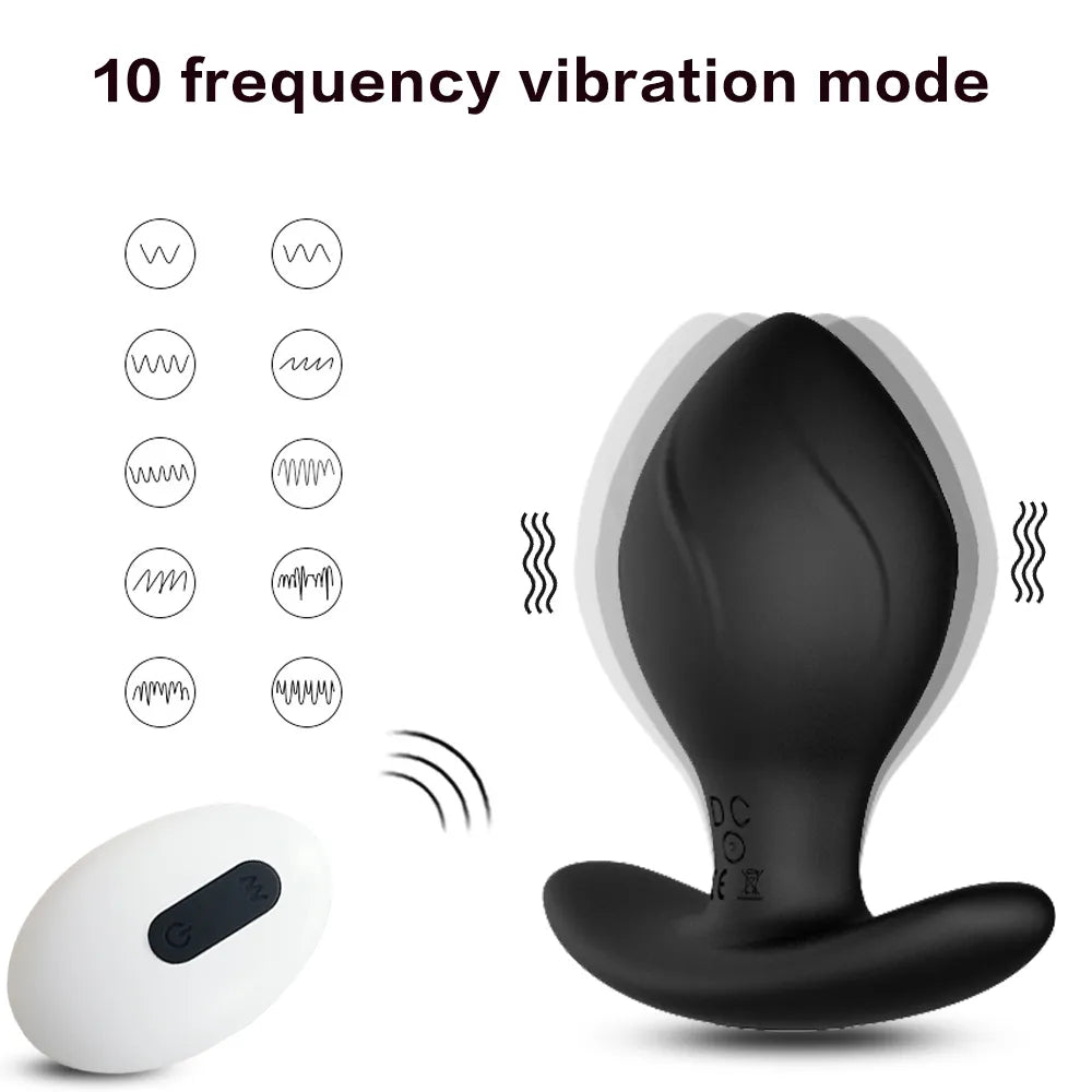 Wireless Remote Control Vibration Masturbation Silicone Anal Plug Masturbator Vibrator Dildo Female Sex Toy Male Adult Products