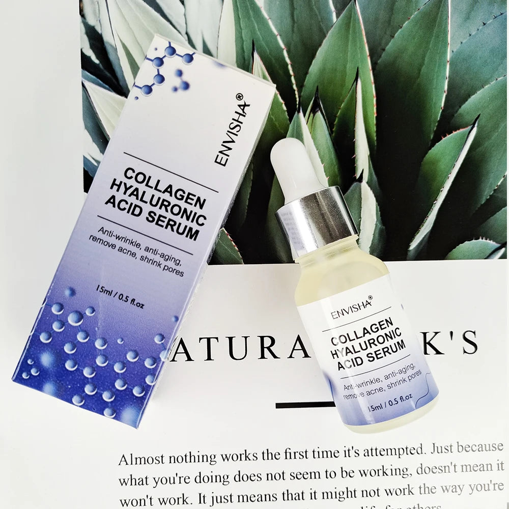 ENVISHA Face Care Skin Collagen Hyaluronic Acid Serum Retinol Vitamin Anti-Aging Wrinkle Moisturizing Whitening Shrink Pores