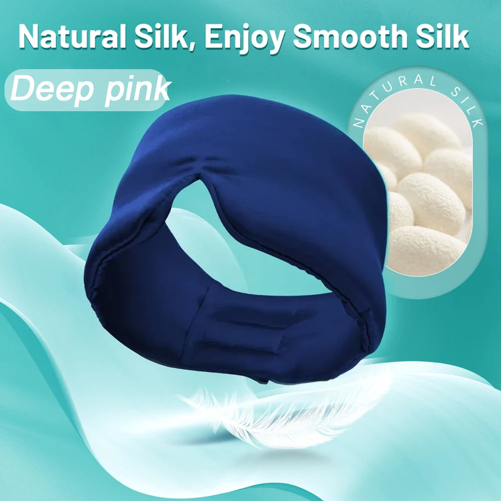 NEW Arrivals 8 Colors Soft 100% Silk Sleeping Mask Blocking Light Eye Cover Mask Outdoor Travel Hotels Airplane Sleep Mask Natural Mulberry Silk Smooth Eyepatch Mask