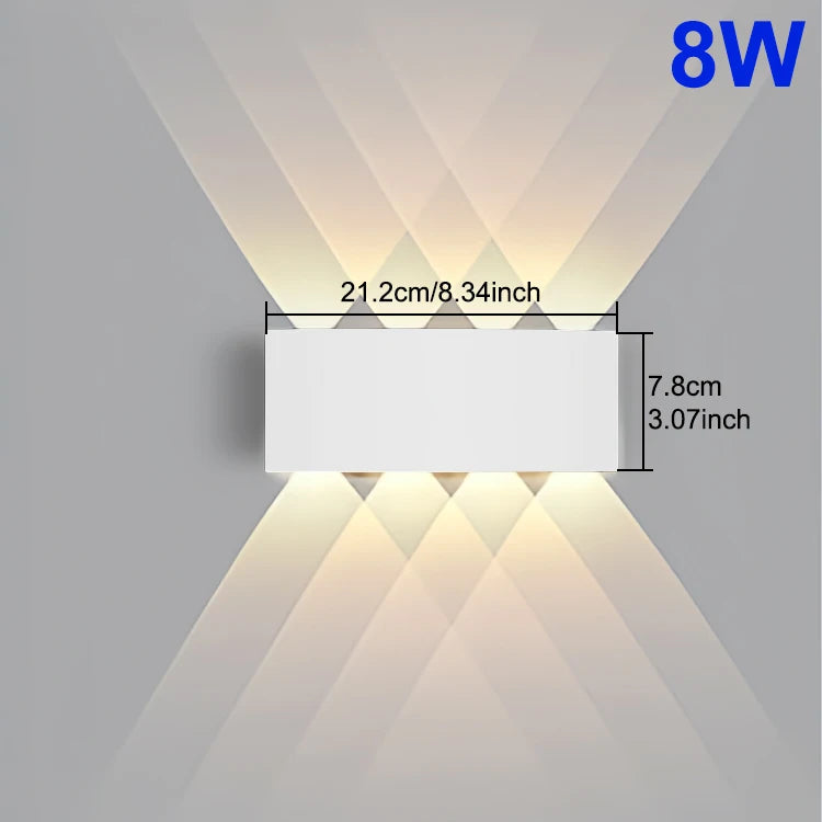 NEW Arrivals LED Wall Mounted Lamp Indoor Up and Down Interior Wall Light Bedroom Living Room Corridor Outdoor Garden Courtyard Pathway Lighting Home Decor
