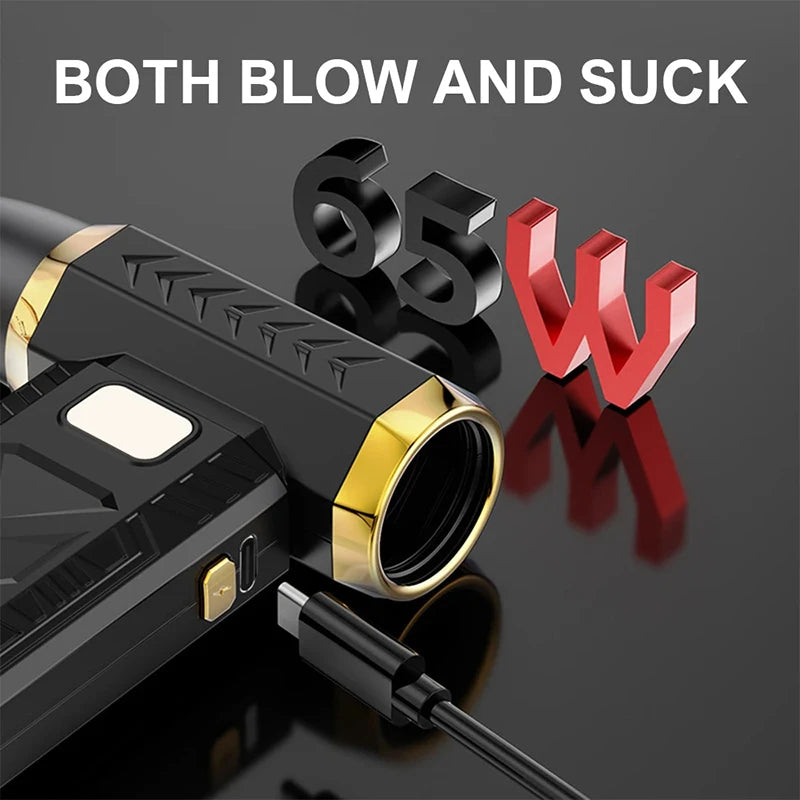 NEW Arrivals Xiaomi 400000RPM Wireless Violent Fan Super Powerful 6 Wind Speeds Air Blower Vacuum Blowing Suction 2in1 For Dust Cleaner Brushless Turbo Strong Wind PC/Home/Car Cleaning Supplies