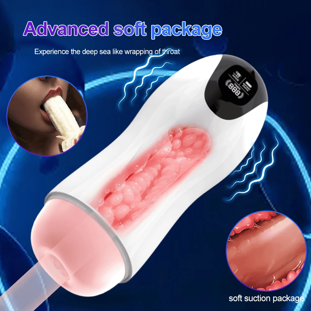 Adult Automatic Male Masturbator Cup Vibration Blowjob Real Vagina Pocket Pussy Penis Oral Sex Machine Toys for Man Adults 18+
