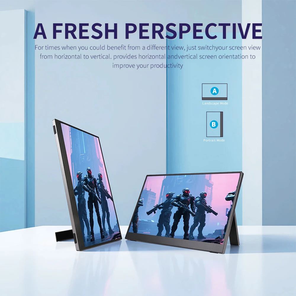 15.6”Inch Wireless Portable Monitors Phone Screen Travel Low Blue Light For PC Laptop Wired Switch PS4 Samsung OnePlus Huawei