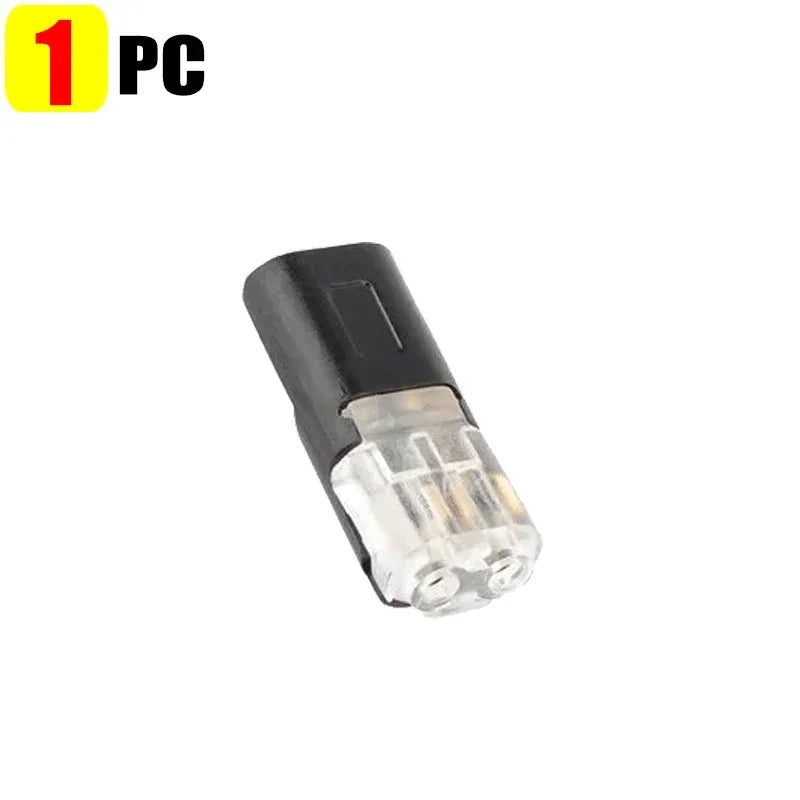 200 PCS Set Double Wire Plug-in Connectors with Locking Buckle Car Home Office Computer Wire 2 Way Terminal Block Waterproof Quick Connector Cable Clamps Snap Electrical Accessory Sets