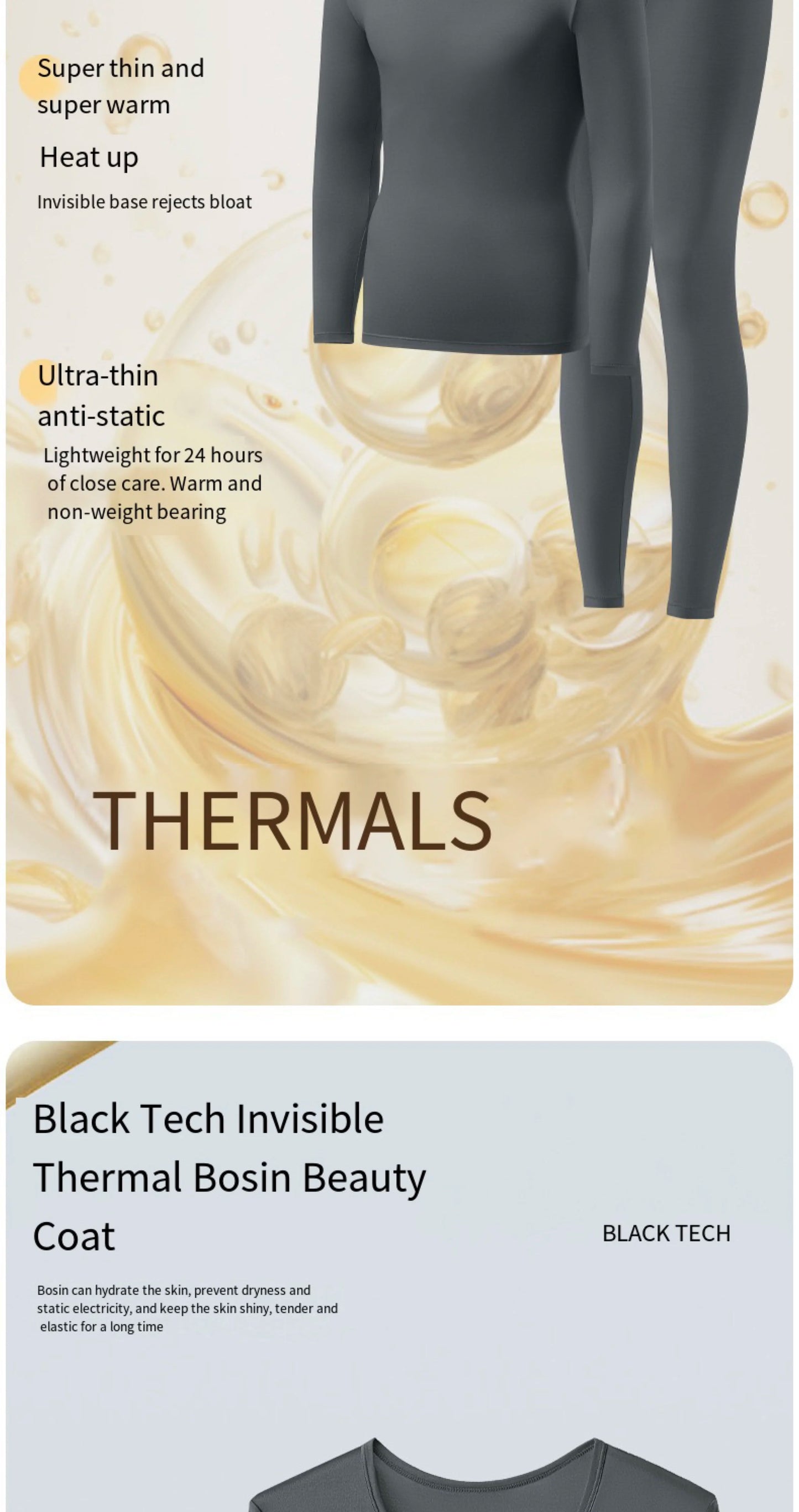 NEW Arrivals 1pcs Men's Ultrathin Thermal Underwear High Elasticity Plus Size Constant Temperature Seamless Long Sleeve Bottoming Tops