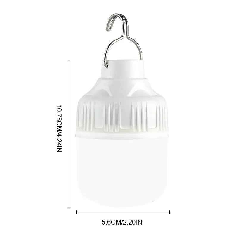 NEW Arrivals Outdoor Camping Garden USB Rechargeable LED Lamp Bulbs High Brightness Emergency Light Hook Up Camping Fishing Portable Lantern Night Lights