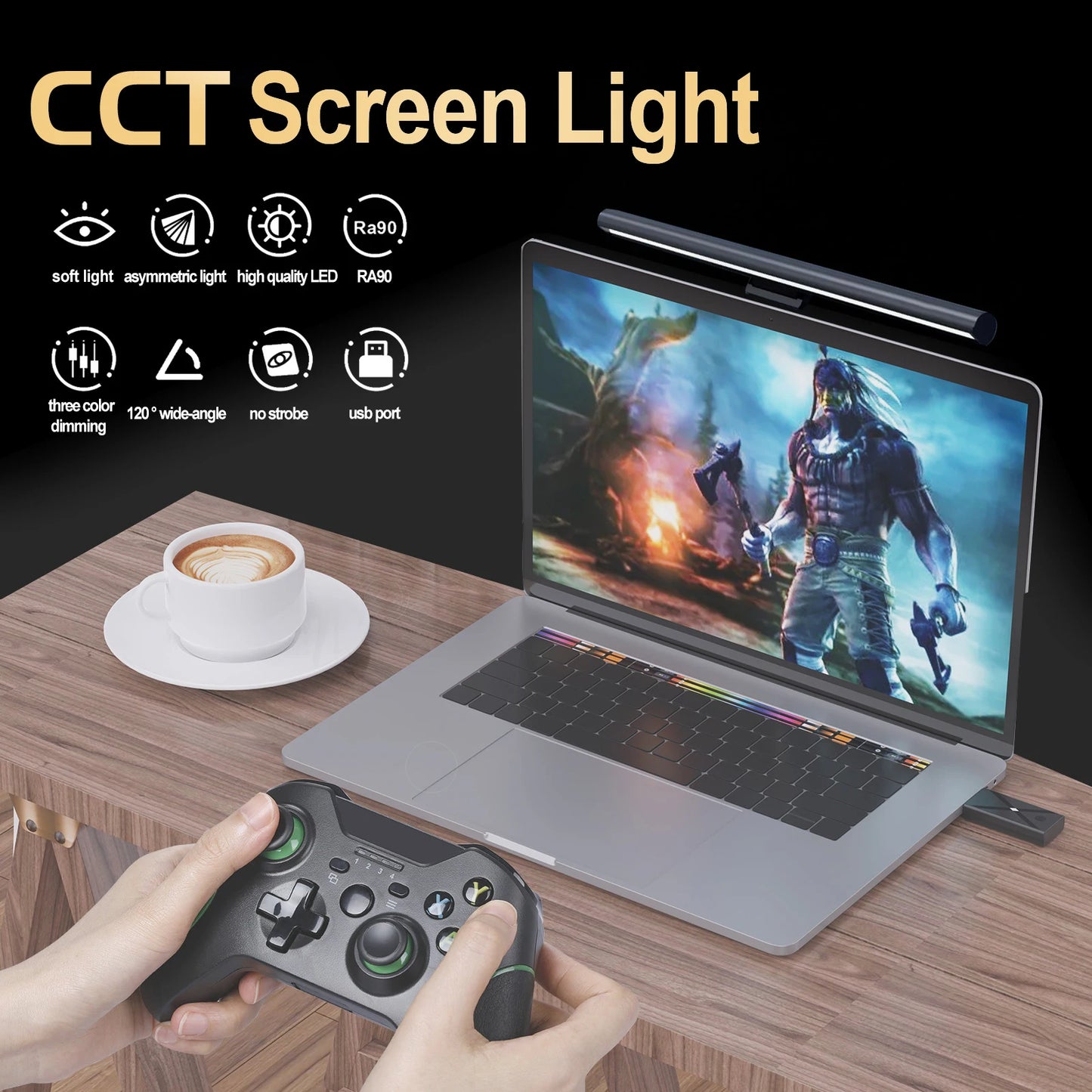 NEW Arrivals 30CM Screen LED Bar Desk Lamp PC Computer Laptop Screen Lamp Hanging Light Bar Table Lamp Office Study Reading Light For LCD Monitor