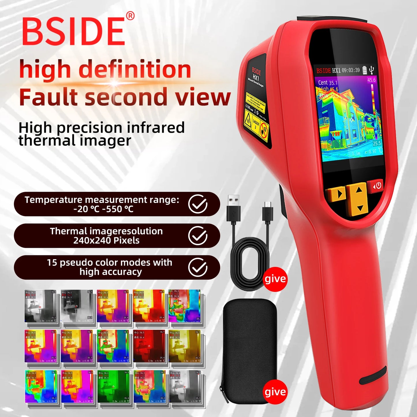 NEW Arrivals HOT SALE Infrared Thermal Imager Camera Laser Thermographic HD Display For Circuit PCB Repair Pipeline Detection Medical Laser Positioning Electronics Supplies
