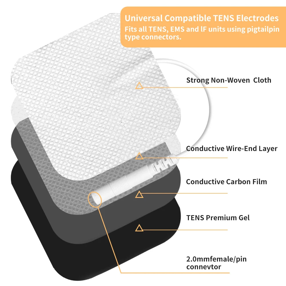 NEW Arrivals 50PCS Set Electrode Pads Gel For Tens Acupuncture Physiotherapy Massager Patches Slimming Pulse EMS Muscle Stimulator Sticker