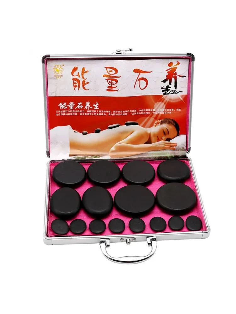 NEW Hot Lava Stone Korean Massage Set Professional Heating Box with Temperature Adjustment ,Professional Spa Massage Tools, Relieve Tension and Muscle Pain Treatment Full Body Healing