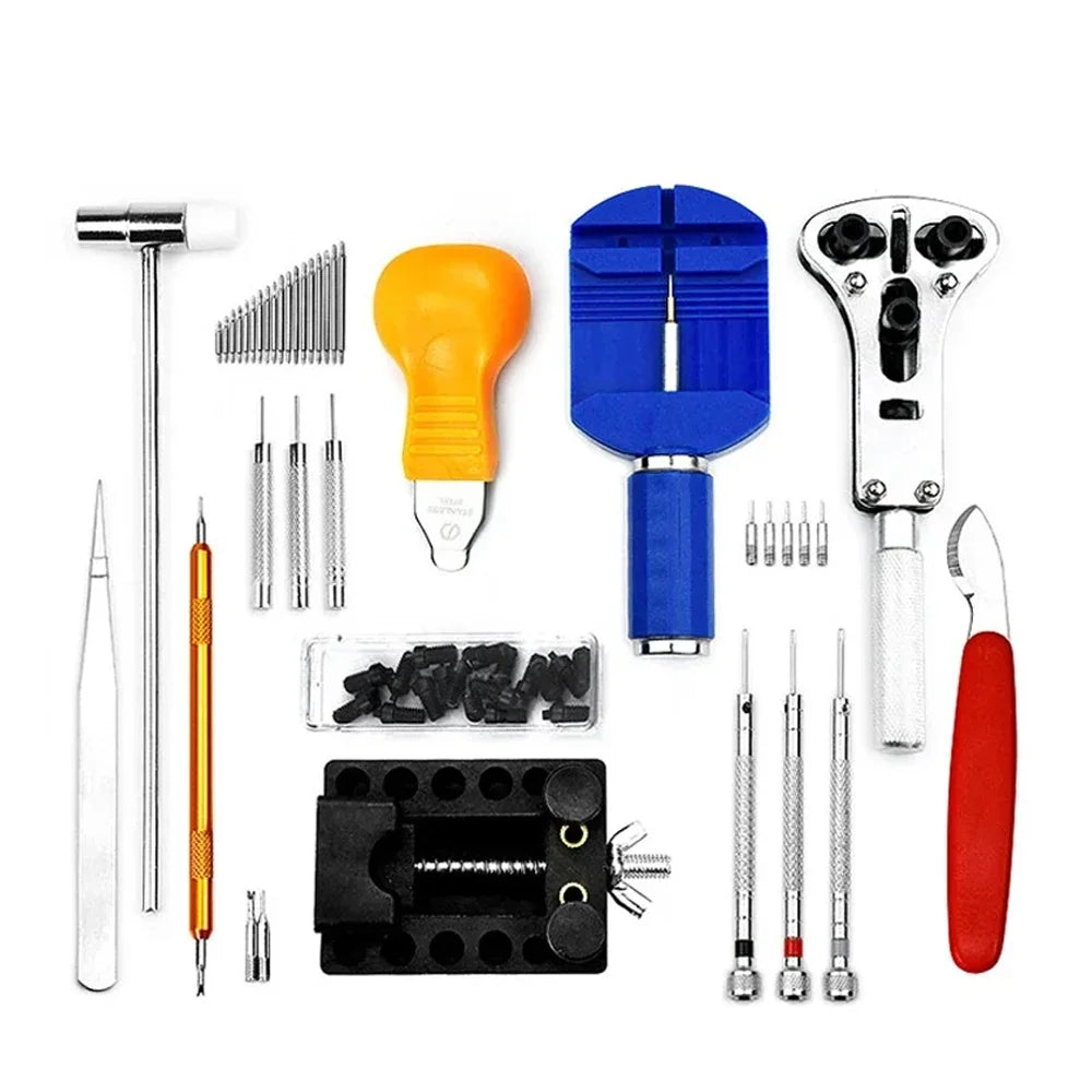 NEW Arrivals 147 Parts Set Watch Repair Tool Kit for Disassembly Installation Maintenance Adjusting Straps Replacing Batteries Jewelry Accessories
